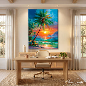 Affiche Bleu Tropical