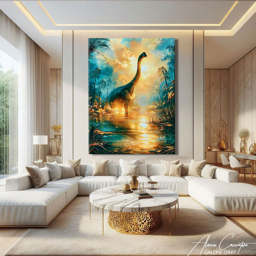 Peinture Dinosaure Tableau – mise en situation