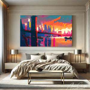 tableau new york coloré