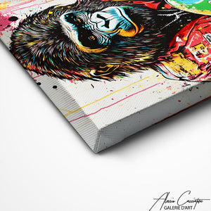 TABLEAU STREET ART GORILLE Alessio Cacciatore