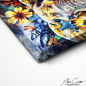 TABLEAU ÉLÉPHANT FLORAL Alessio Cacciatore