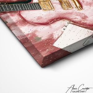 TABLEAU GUITARE ROSE AlessioCacciatore