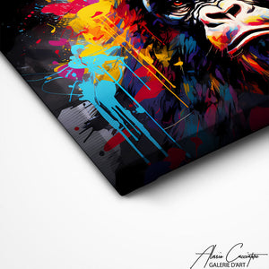 TABLEAU GORILLE STREET ART Alessio Cacciatore