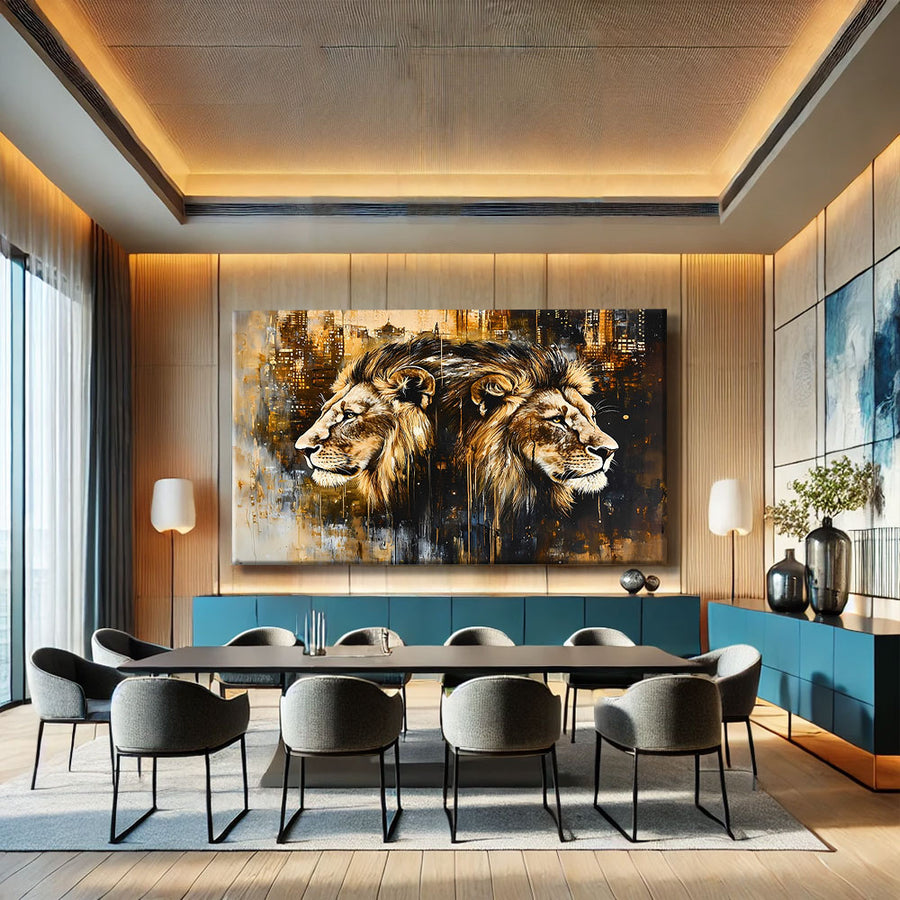 Tableau Famille Lion – mise en situation