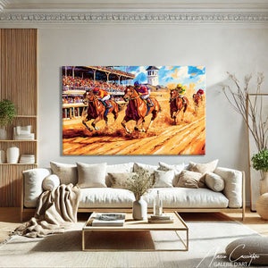 Tableau De Chevaux De Course