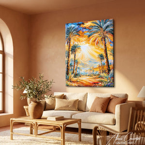 tableau coucher de soleil
