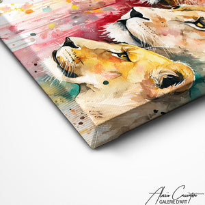 TABLEAU AQUARELLE ANIMAUX AlessioCacciatore
