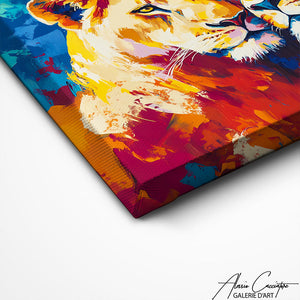 TABLEAU LIONS MULTICOLORE Alessio Cacciatore
