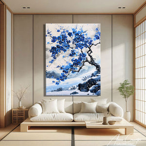Tableau Japonais Bleu