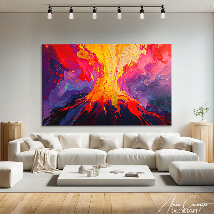 Tableau Peinture Acrylique Abstrait – mise en situation