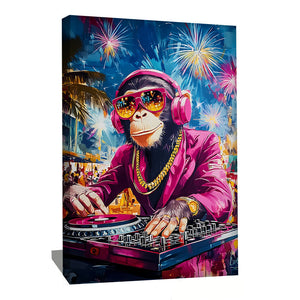 TABLEAU SINGE POP ART DJ