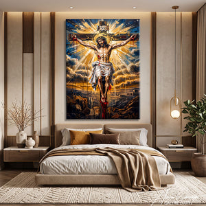 Toile Crucifixion Jésus