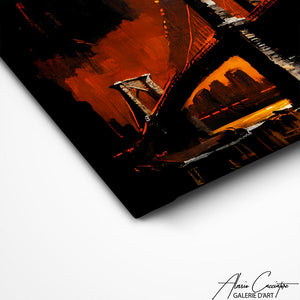 TABLEAU NEW YORK NOIR ET ROUGE Alessio Cacciatore