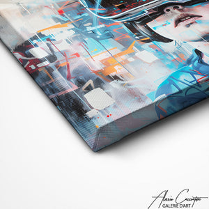 TABLEAU STREET ART BLEU AlessioCacciatore