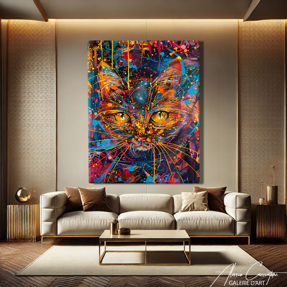 Tableau Chat Moderne