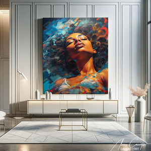 peinture visage de femme africaine