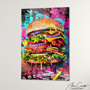 TABLEAU BURGER STREET ART AlessioCacciatore