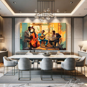 tableau musicien jazz