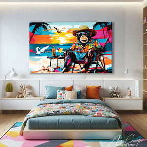 TABLEAU SINGE FUN POP ART