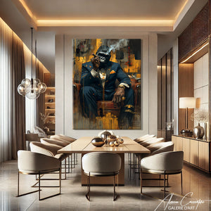 TABLEAU GORILLE CIGARE AlessioCacciatore