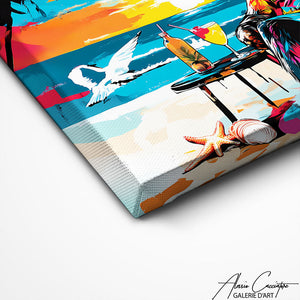 TABLEAU SINGE FUN POP ART Alessio Cacciatore