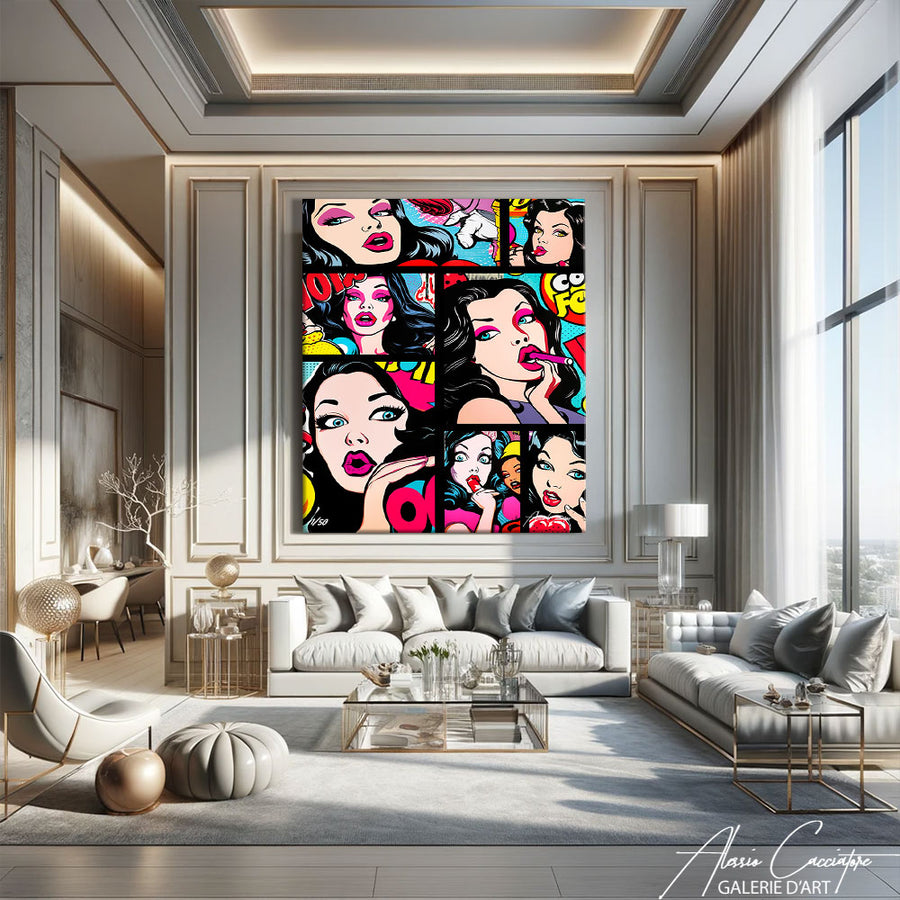 tableau pop art design – mise en situation