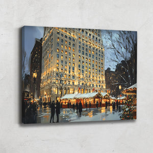 Tableau paysage urbain abstrait