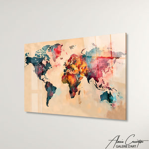 TABLEAU CARTE DU MONDE PAYS Alessio Cacciatore
