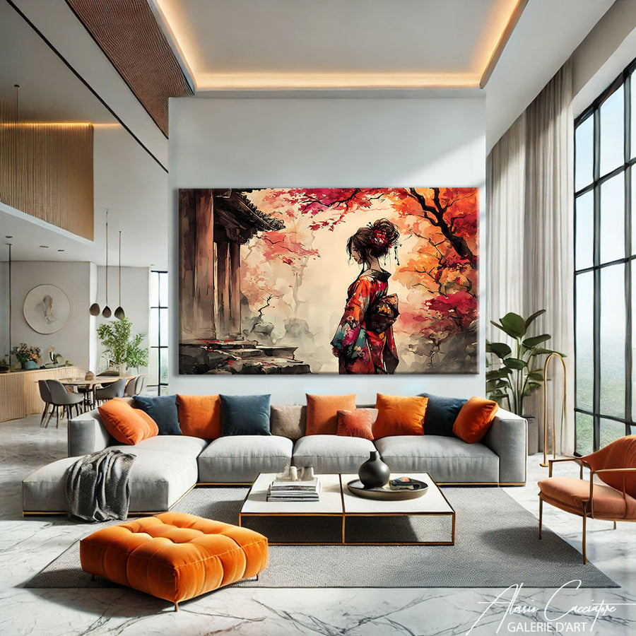 Toile Japonaise Murale – mise en situation