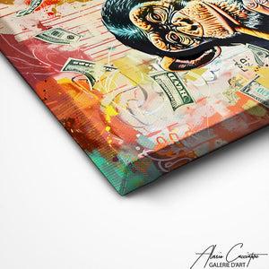 TABLEAU CHIMPANZÉ STREET ART AlessioCacciatore