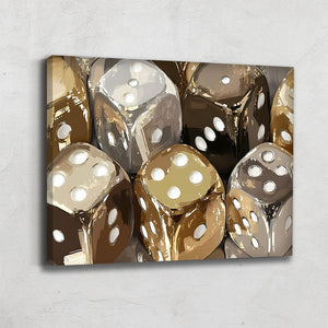 Tableau dés abstrait