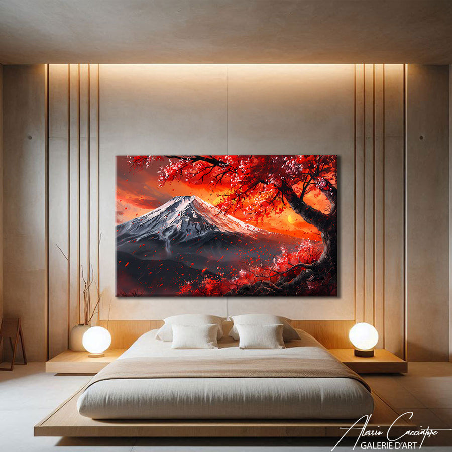 Paysage Japonais Peinture – mise en situation