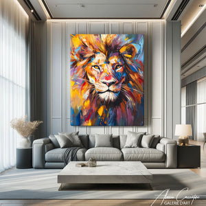 TABLEAU TÊTE DE LION COULEUR Alessio Cacciatore