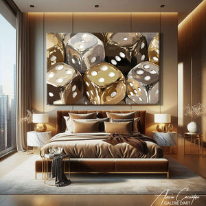 Tableau dés abstrait