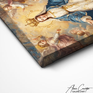 TABLEAU ANGE ET VIERGE MARIE Alessio Cacciatore