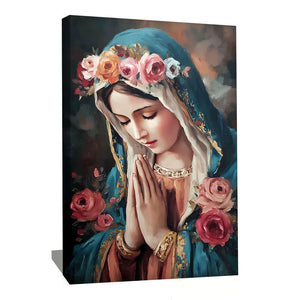 TABLEAU PORTRAIT VIERGE MARIE