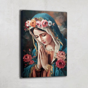 TABLEAU PORTRAIT VIERGE MARIE