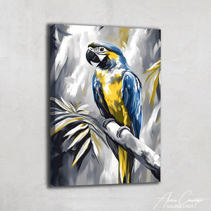 Peinture Perroquet Gris