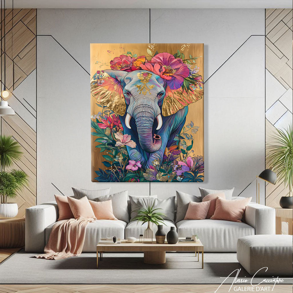 Cadre Avec Elephant