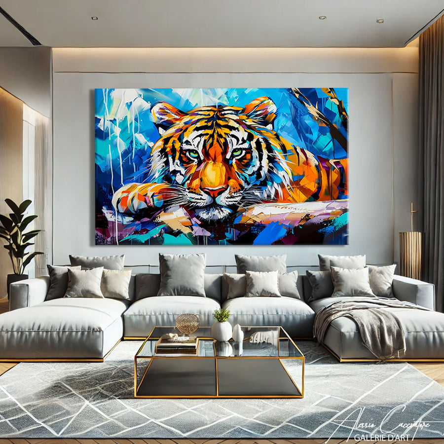 Peinture Jungle Tigre – mise en situation
