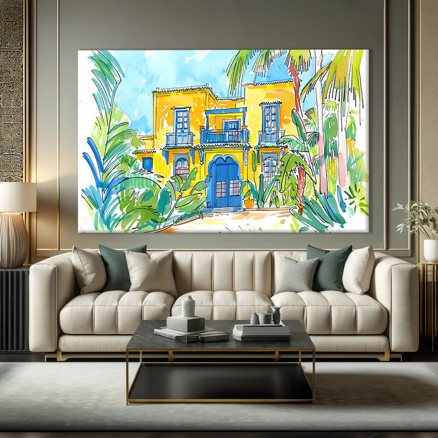 Tableau salon oriental – mise en situation