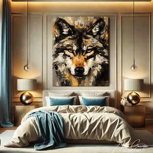 Tableau Loup Moderne