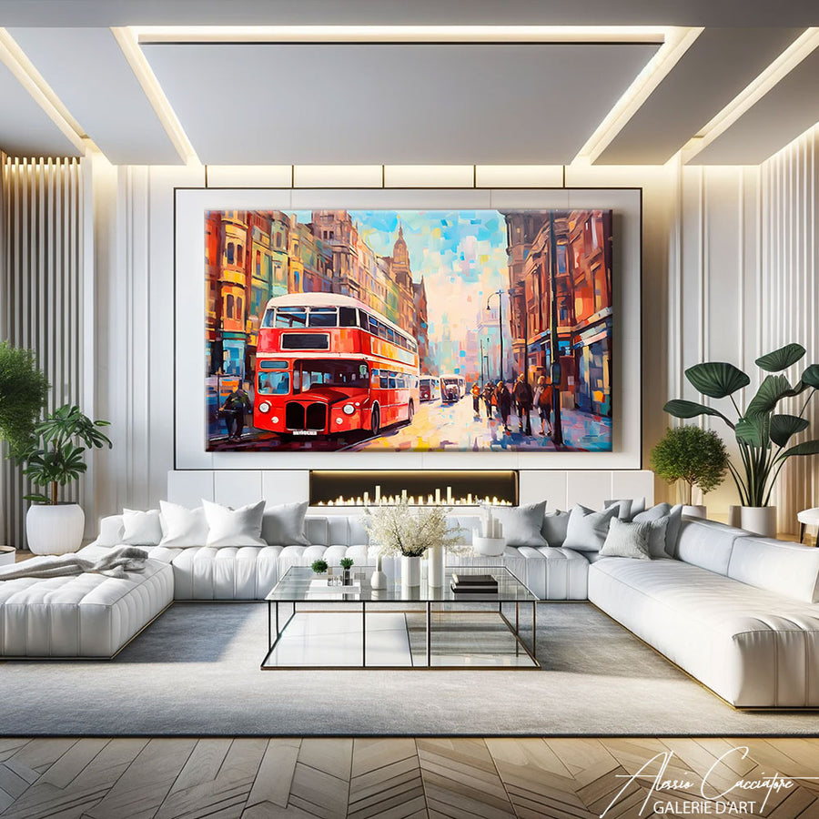 tableau londres bus rouge – mise en situation