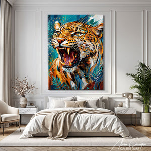 Toile Leopard Couleur