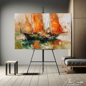 tableau voilier abstrait