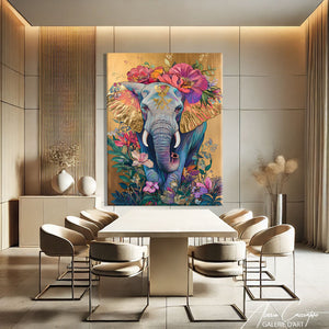 Toile éléphant Abstrait