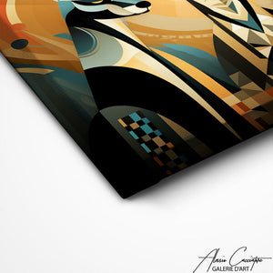 TABLEAU ANIMALIER ART DECO Alessio Cacciatore
