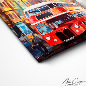 TABLEAU LONDRES BUS ROUGE Alessio Cacciatore