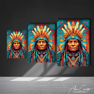 TABLEAU AMÉRINDIEN ART Alessio Cacciatore