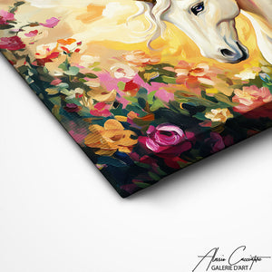TABLEAU LICORNE FLORAL Alessio Cacciatore